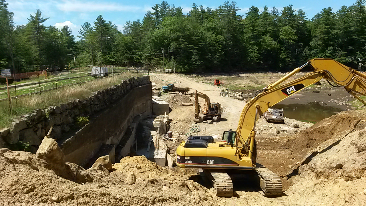  reconstruction project at mendums pond dam. 