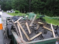 truck full of construction debris