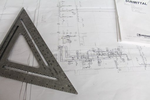  building plans on a table