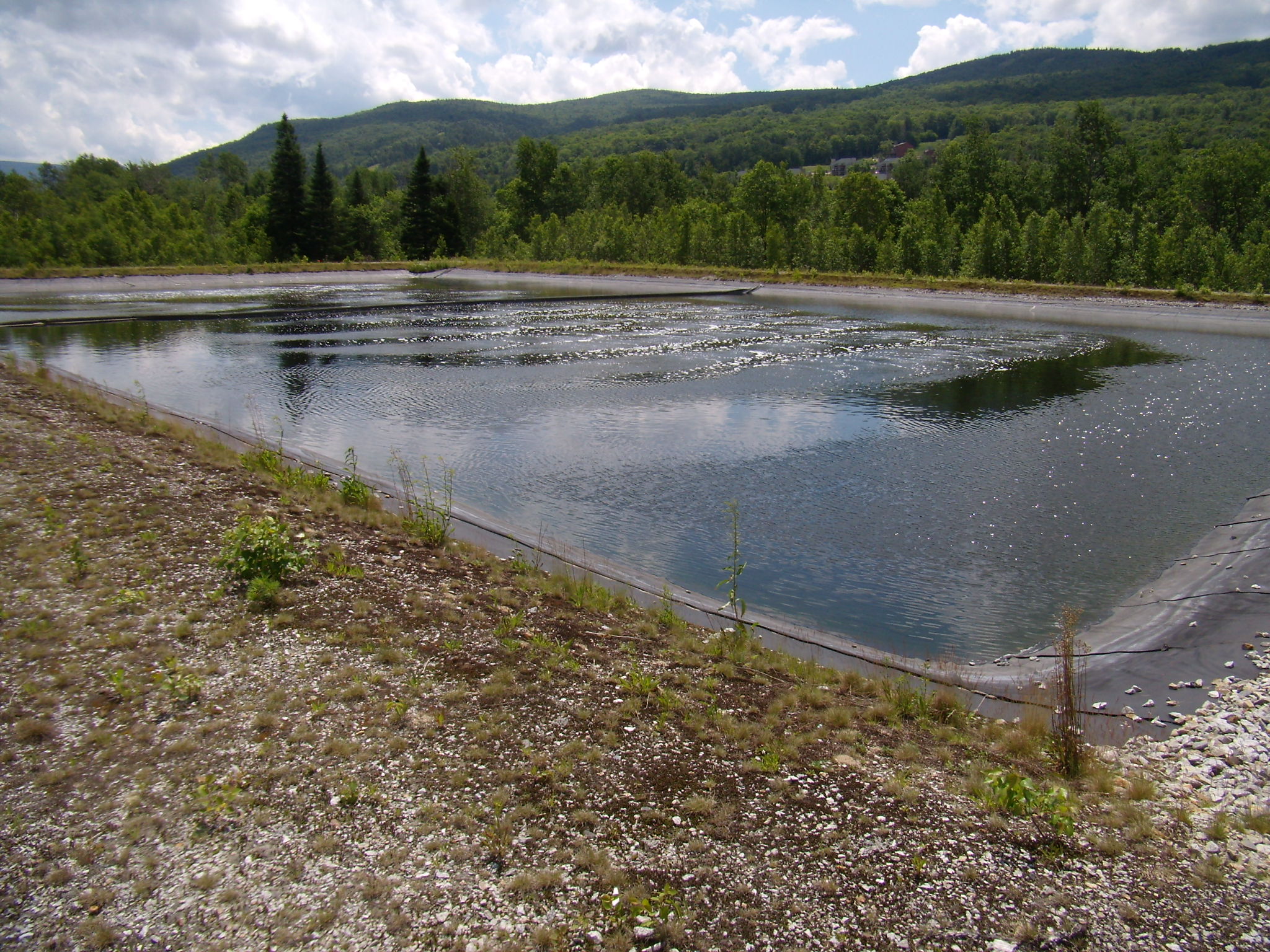 wastewater lagoon at a groundwater discharge permit site