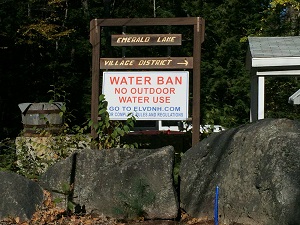 water ban signage