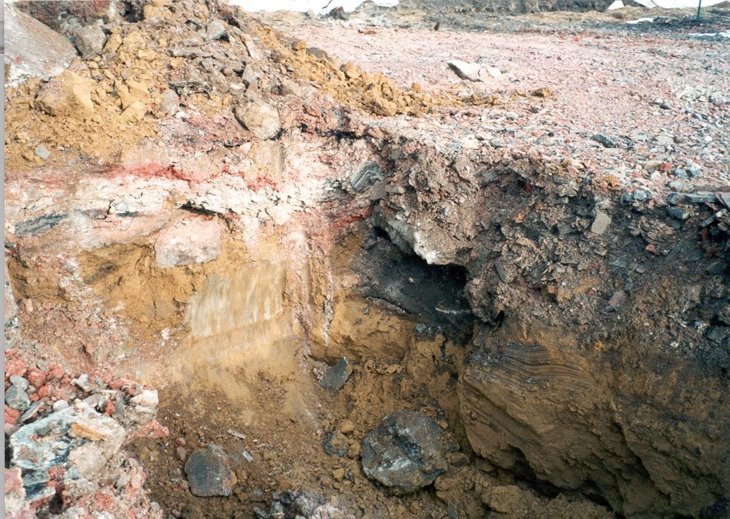 close-up of an inactive asbestos disposal site