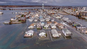 aerial image of Hampton neighborhood during King Tide