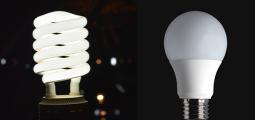two energy-efficient bulbs side by side